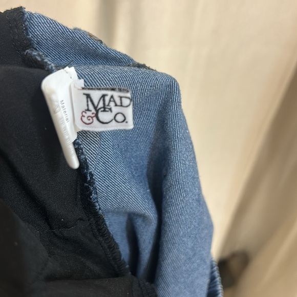 Two-Tone Denim and Green Wide-Leg Pants - Madonna & CO - Picture 7 of 7